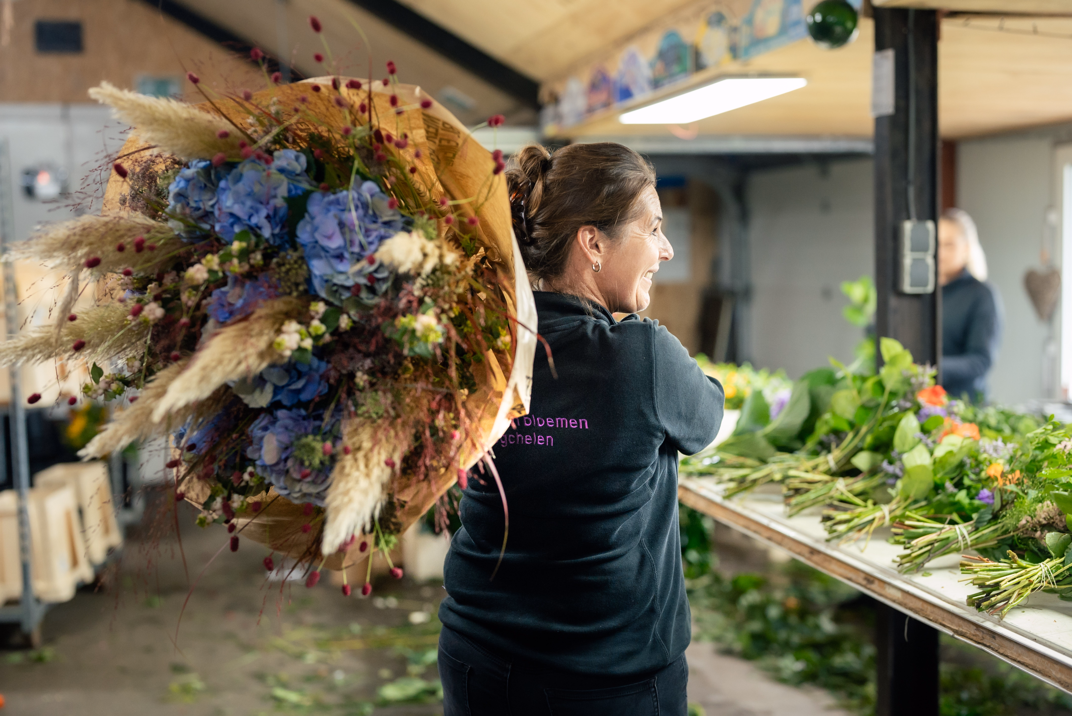 Bos hortensia bloemen